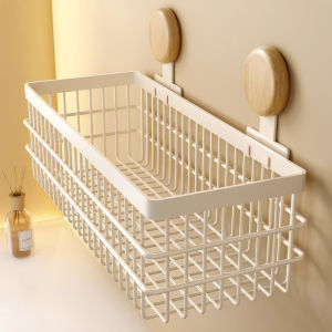 Drill-Free Wall-Mounted Bathroom Storage Rack