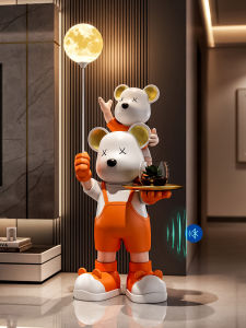 Internet Celebrity Violent Bear Living Room Large Floor Ornaments TV Cabinet Sofa Tray Decorative Light Housewarming Gifts