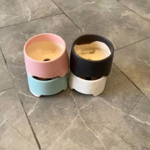 Chậu Sứ Trồng Cây Cảnh Mini Ba Chân Thấp Trồng Sen Đá Xương Rồng Cây Cảnh Mini