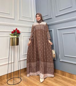 READY SIAP KIRIM ALMIRA DRESS SET HIJAB RAYON DIAMOND PREMIUM GAMIS SET SILANG BELAKANG