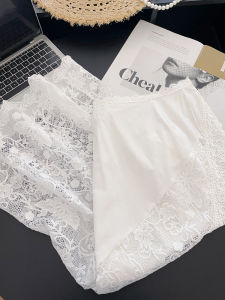 PAIBOLI | Irregular Hem Lace Patchwork Half Skirt