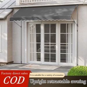 Parasol Portable Umbrella Garden Patio Hand Crank Curtains Retractable Awning Non-Perforated (10 Taon Warranty)