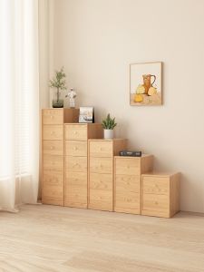 Solid Wood Narrow 5-Drawer Chest 30cm