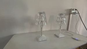 Diamond Crystal Table Lamp USB Acrylic Desk Decor Atmosphere Lamp LED Bedside Night Desk Light