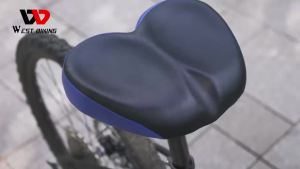 West Biking | WEST BIKING Comfortable Bicycle Saddle Double Shock Absorption Commuter Cycling Seat High Elastic Widen MTB Road Bike Cushion