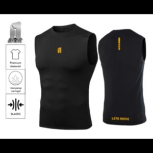 NJSTORE Baselayer Kaos Singlet Pria Wanita Manset Tanpa Lengan Olahraga Gym Sepeda Lari
