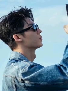 Stylish Small Frame Sunglasses for Men Elliptical Cat Eye Sunscreen Fashionable round Long Face Square Face PC Lens Glasses