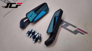 Gương Chiếu Hậu Xe Máy Hình Chữ Nhật Phổ Thông 8mm 10mm Dành Cho Harley Honda Yamaha Kawasaki Chopper Cruiser - Vỏ Gương Bằng Nhôm