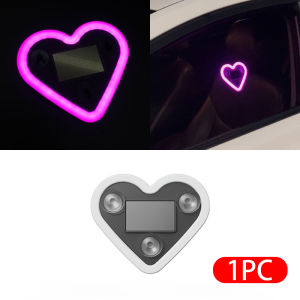 SEAMETAL Universal Car Solar Heart-shaped Light Car Window LED Peach Heart Atmosphere Lamp for Car Exterior Interior Decoration