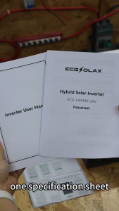 ECGSOLAX 5KW On-grid/Off-grid Hybrid Solar Inverter 24V VDC 230VAC 160A MPPT Work Without battery