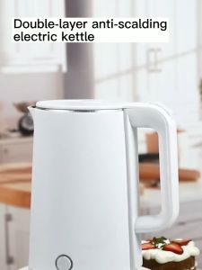 Electric kettle 1500W 2.3L Stainless Steel Double wall insulation cerek elektrik