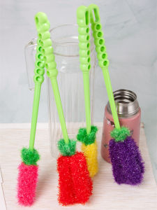 Bàn Chải Rửa Cốc Tay Cầm Dài Nhà Bếp 2 Chiếc Chổi Nhỏ Không Để Lại Góc Chết Chổi Rửa Bình Sữa Chổi Rửa Cốc Trà Chổi Rửa Đồ Dùng Nhà Bếp