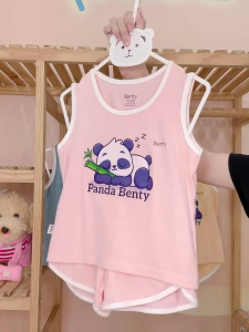 Bộ ba lỗ phong cách Hàn in Panda BENTY BT072 chất liệu mềm mịn mát đồ ba lỗ thấm mồ hôi tốt