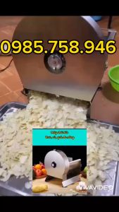 Máy thái bắp cải thái măng hoa chuối khoai tây cắt lát chạy điện cực nhanhcực êm điều chỉnh từ 0.1-15mm
