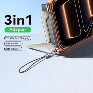 240W USB-C Male to Female Adapter Foldable Charging Holder Fast Charging OTG Type C Converter Bracket for Smartphone