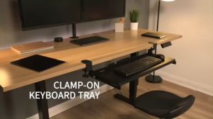 ของวัสดุ: ที่วางคีย์บอร์ด Keyboard tray ถาดวางคีย์บอร์ดและเมาส์ แบบหนีบโต๊ะ ไม่ต้องเจาะโต๊ะ ไม่ต้องเจาะ (HP302)