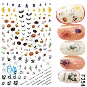 Decal Dán Móng Tay 3D Nail Sticker Chủ Đề Lễ Hội Ma Halloween Doki Doki F421 F255 F254
