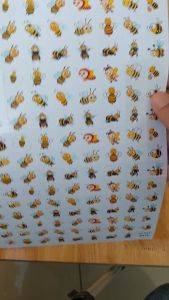 Sticker khen thưởng HÌNH ONG ONG tờ A4 - 159 Stick - SP15