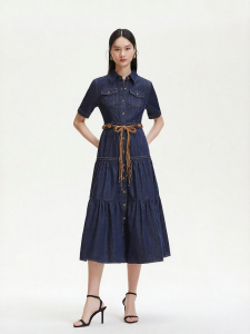 Vero Moda | Đầm Jeans Tencel Thêu Mới Mùa Hè
