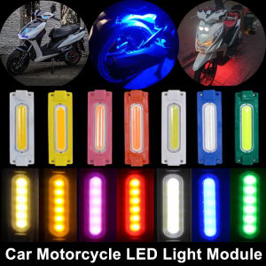 Angelila 5/10/20Pcs Car Motorcycle LED Light Module Single Straight LED COB BULB 12VDC Warm White Red Green Blue Pink Purple Yellow Ice Blue Motorcycle Lighting