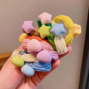 Candy Colored Towel Rings for Girls Hair Ties Elastic Band Bun Maker No Damage to Hair Cute Korean Style Children Accessories
