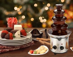 Chocolate Fountain Waterfall Melting Machine 4 Tiers 220V Stainless Steel Chocolate DIY Mini Waterfall Hotpot Design Machine 2 Day Delivery