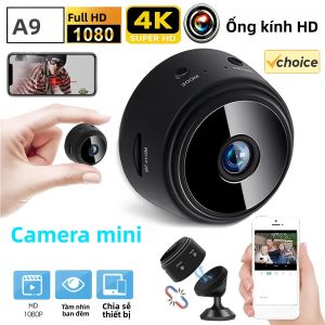 Camera IP Mini A9 480p HD Không Dây Tầm Nhìn Ban Đêm Kích Hoạt Bằng Giọng Nói Giám Sát An Ninh Máy Quay Phim Cho Nhà Thông Minh Mạng Wifi