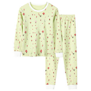 Kids Autumn Suit Pure Cotton Autumn and Winter Boys Pajamas Girl Cotton Jersey Childrens All Cotton Thermal Intimates
