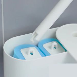 Thejoyful แปรงขัดส้วม แบบใช้แล้วทิ้ง แปรงขัดชักโครก แปรงล้างห้องน้ำ Toilet brush แบบใช้แล้วทิ้ง สะอาด ปลอดภัย ติดผนังได้ ดูดซับน้ำได้ดี