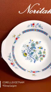 NORITAKE 100%New - SHANGRI-LA - 01 Chiếc Tô Hoạ Tiết Chim Hoa Viền Bạch Kim Địa Trung Hải
