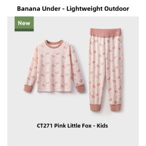 Beneunder | Antibacterial Cotton Thermal Underwear Set For Children Autumn Winter Home Wear Pure Cotton Skin-friendly Sleepwear For Girls