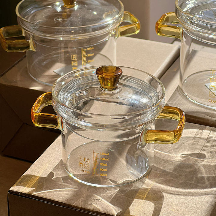 Nồi Hầm Gia Dụng Nồi Hấp Trứng Bát Nhỏ Thủy Tinh Borosilicate Nồi Nấu ...