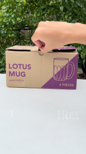 Hộp 6 Ly Thuỷ Tinh Uống Trà Đá Bia Nước Ngọt Quai Khía Thái Lan 330ML LG-311712(117)