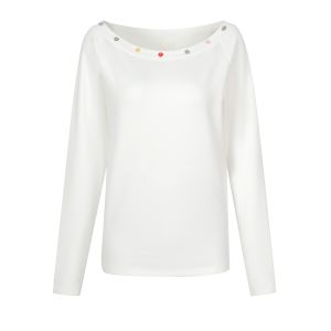 Áo Thun Nữ Cổ Chéo Tay Dài Dáng Rộng Phong Cách Retro Mỹ Cổ Điển Mùa Xuân Thu Thường Ngày Cotton Thoải Mái