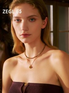 สร้อยคอ ZEGL ดีไซเนอร์สไตล์เมลาร์ด ไข่มุกตาเสือ สองชั้น หรูหรา ย้อนยุค เครื่องประดับแฟชั่นฤดูใบไม้ร่วง/ฤดูหนาวสำหรับผู้หญิง