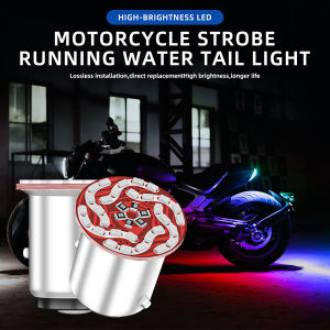 2Pcs 1157 Strobe Light Motorcycle LED Brake Lamp 12V 5W BAY15D RGB 1206 30SMD Turn Signal Light Flash Stop LED Bulb