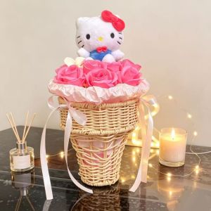 Sanrio | Genuine Hellokitty Kuromi Creative Bouquets Artificial Flowers Perfect Gifts For Birthday Gradation Christmas Valentine