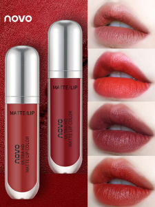 NOVO Velvety Matte Lipstick Velvet พื้นผิว Moisturizing Long-Lasting Color Student-Friendly Natural Look Lip Gloss For ลำลอง Outings