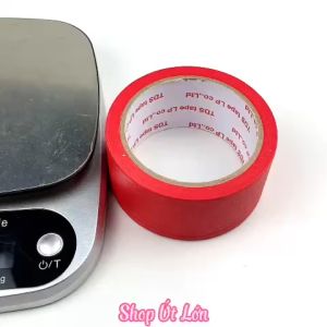 1 Cuộn băng keo giấy màu đỏ rộng 4.5cm dài 25 mét lõi giấy 3mm