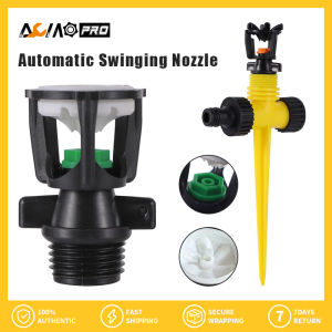 AumoPro 2Pcs/1 set 1/2" Male Thread Rotating Scattering Sprinklers Mini Wobbler Irrigation Spray Nozzle Garden Lawn Farmland 360° Watering Nozzles Irrigation Garden Agriculture Ground Plug
