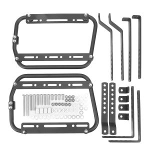 Motorcycle Side Carrier Support Racks Aluminium Alloy Saddlebag Bar Box Rack High Load Capacity Support Brackets for Motorcycle