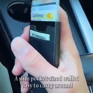 Business Aluminum Wallet With Back Pocket Cash ID Card Holder RFID Blocking Slim Wallet Automatic Pop Up Credit Card Coin Purse