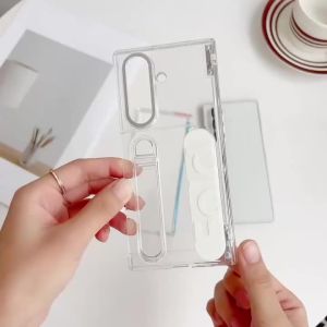 szhaiyu | Multifunctional Kickstand Phone Case For Samsung Galaxy Z Fold 8 Ultra Fold 7 6 5 4 With Card Slot Wrist Strap Folding Cover