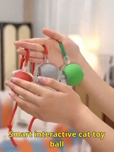 Mainan Kucing Bergulir Bola Mainan Hewan Peliharaan Interaktif Otomatis Kucing Bergerak Sendiri Mainan Dalam Ruangan Hiburan Diri