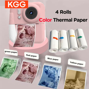 4 Rolls Colors Thermal Paper for Color Printing Paper for Instant Printing Camera Kids Color Papers No Ink Print