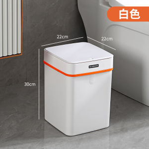 Large Capacity Kitchen Garbage Can with Lid for Home Use Bathroom Bedroom Commercial Press Type Luxury Paper Basket