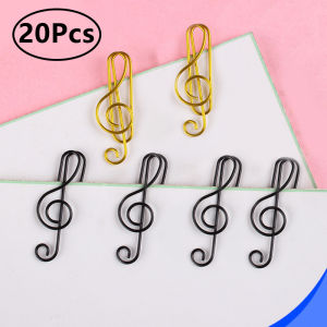 【Free Shipping】20Pcs Musical Note Shaped Metal Paper Clip Bookmark Stationery School Office Supply