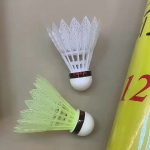 Sukan Plastik Bulu Tangkis Nilon Tahan Pukul Elastik Tinggi Dalaman dan Luaran Tahan Lama Pertandingan Latihan Bola Badminton