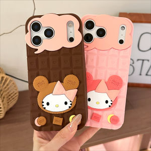 Sanrio | Cute Cartoon Macaron Hello Kitty Phone Case For iPhone 12 13 14 15 16 17 Pro Max 14 15 Plus Soft Silicone INS Shockproof Cover