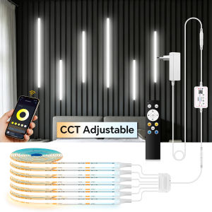 6 In1 CCT Dimmable 3000K-6500K COB LED Strip Light APP Control Display Cabinet Acoustic Wall Wood Panel TV Backlight Decor Lamp